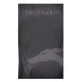 TRUSSARDI Ανδρική Πετσέτα Θαλάσσης Μαύρη, 88 x 190 cm, TRU2MTW01