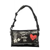 DESIGUAL γυναικεία μαύρη τσάντα WOW MURANO 26WAXP39