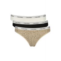 CALVIN KLEIN Γυναικεία Σλιπ Μπικίνι 3 Τεμαχίων LV00QD5207_NE3RN – Μαύρο, Λευκό και Μοτίβο