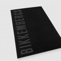 BIKKEMBERGS Πετσέτα Θαλάσσης Μαύρη 90x168 cm, BKK26MTW02