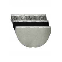 CALVIN KLEIN Γυναικεία Σλιπ Μπικίνι 3 Τεμαχίων Γκρι LV00QD5207