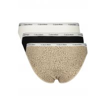 CALVIN KLEIN Γυναικεία Σλιπ Μπικίνι 3 Τεμαχίων LV00QD5207_NE3RN – Μαύρο, Λευκό και Μοτίβο