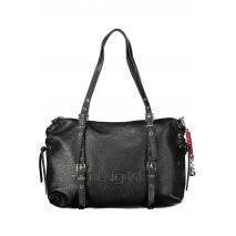 DESIGUAL Γυναικεία Μαύρη Τσάντα Lanuza Half Logo 26WAXP06