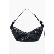 DESIGUAL Γυναικεία Μαύρη Τσάντα Ώμου Fibonacci Munster 2.0 25WAKP73