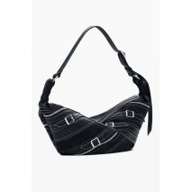 DESIGUAL Γυναικεία Μαύρη Τσάντα Ώμου Fibonacci Munster 2.0 25WAKP73