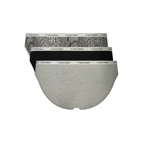 CALVIN KLEIN Γυναικεία Σλιπ Μπικίνι 3 Τεμαχίων Γκρι LV00QD5207