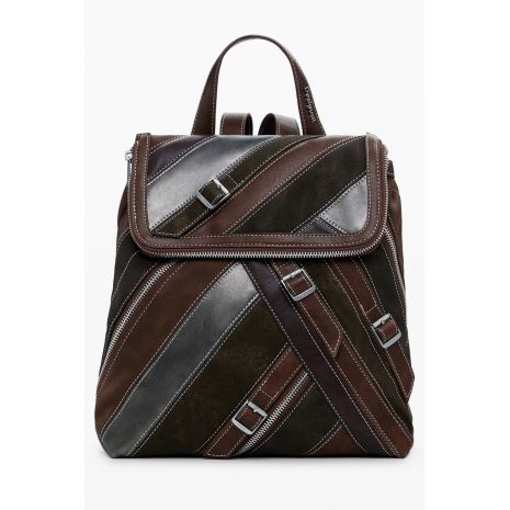 DESIGUAL Γυναικείο Καφέ Σακίδιο Πλάτης Fibonacci Hampton Mini 25WAKP26