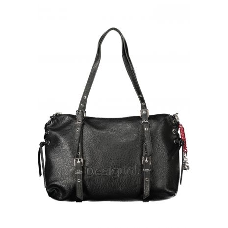 DESIGUAL Γυναικεία Μαύρη Τσάντα Lanuza Half Logo 26WAXP06