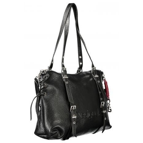DESIGUAL Γυναικεία Μαύρη Τσάντα Lanuza Half Logo 26WAXP06