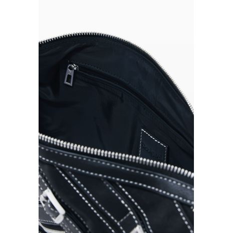 DESIGUAL Γυναικεία Μαύρη Τσάντα Ώμου Fibonacci Munster 2.0 25WAKP73