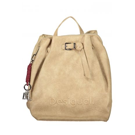 DESIGUAL Γυναικείο Μπεζ Σακίδιο Πλάτης Half Logo Luena 26WAKP15